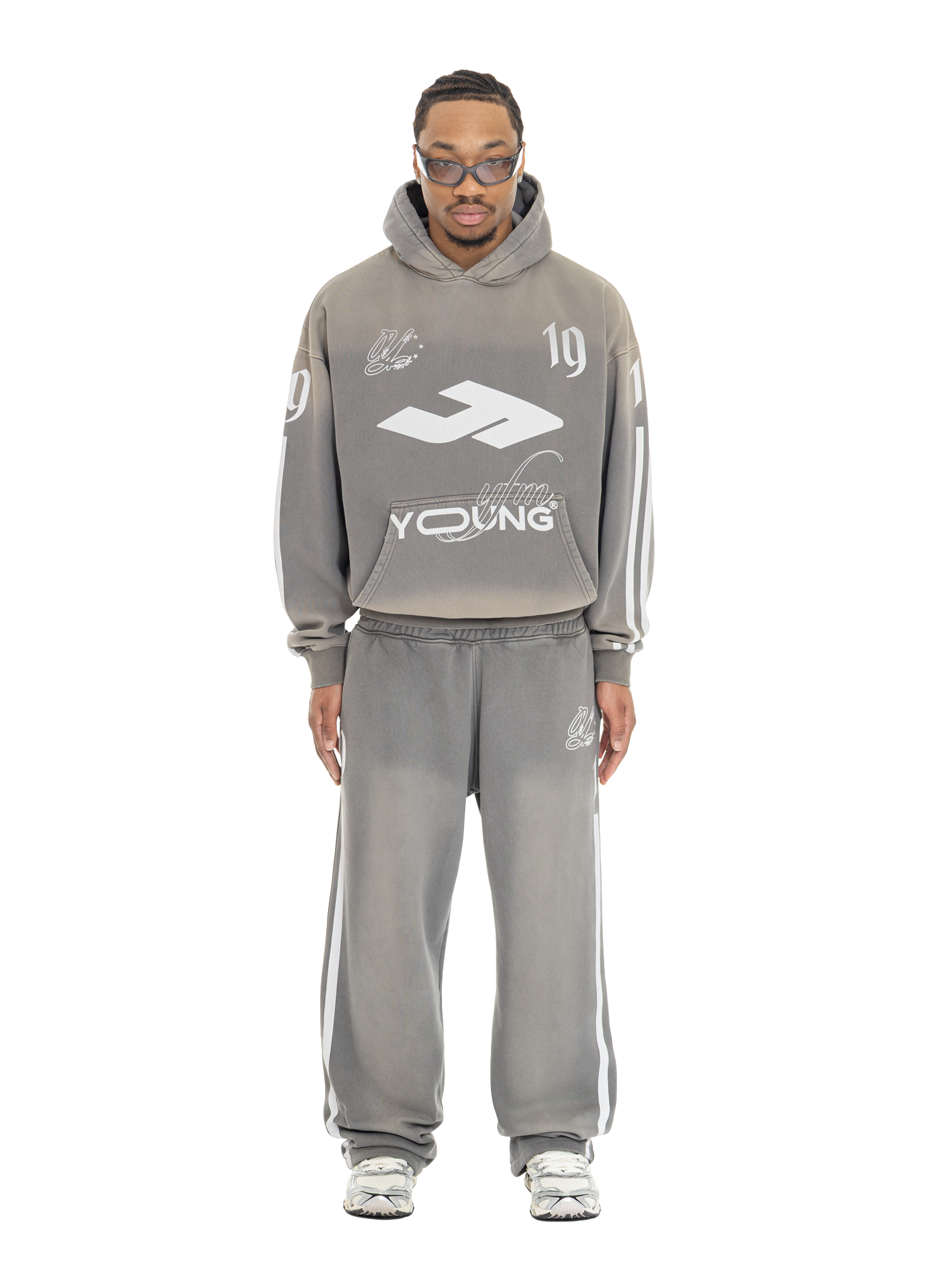 Yfm Jersey Hoodie Washed Grey