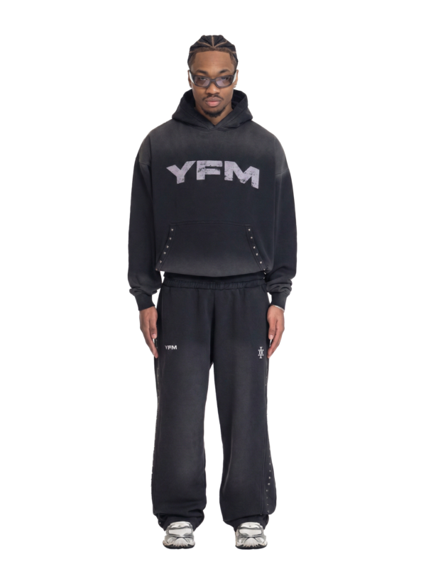 Yfm Boarder Hoodie Steel Washed