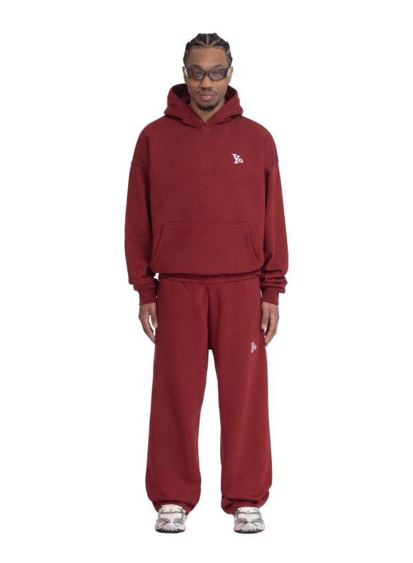 Yfm Basic Hoodie Deep Red