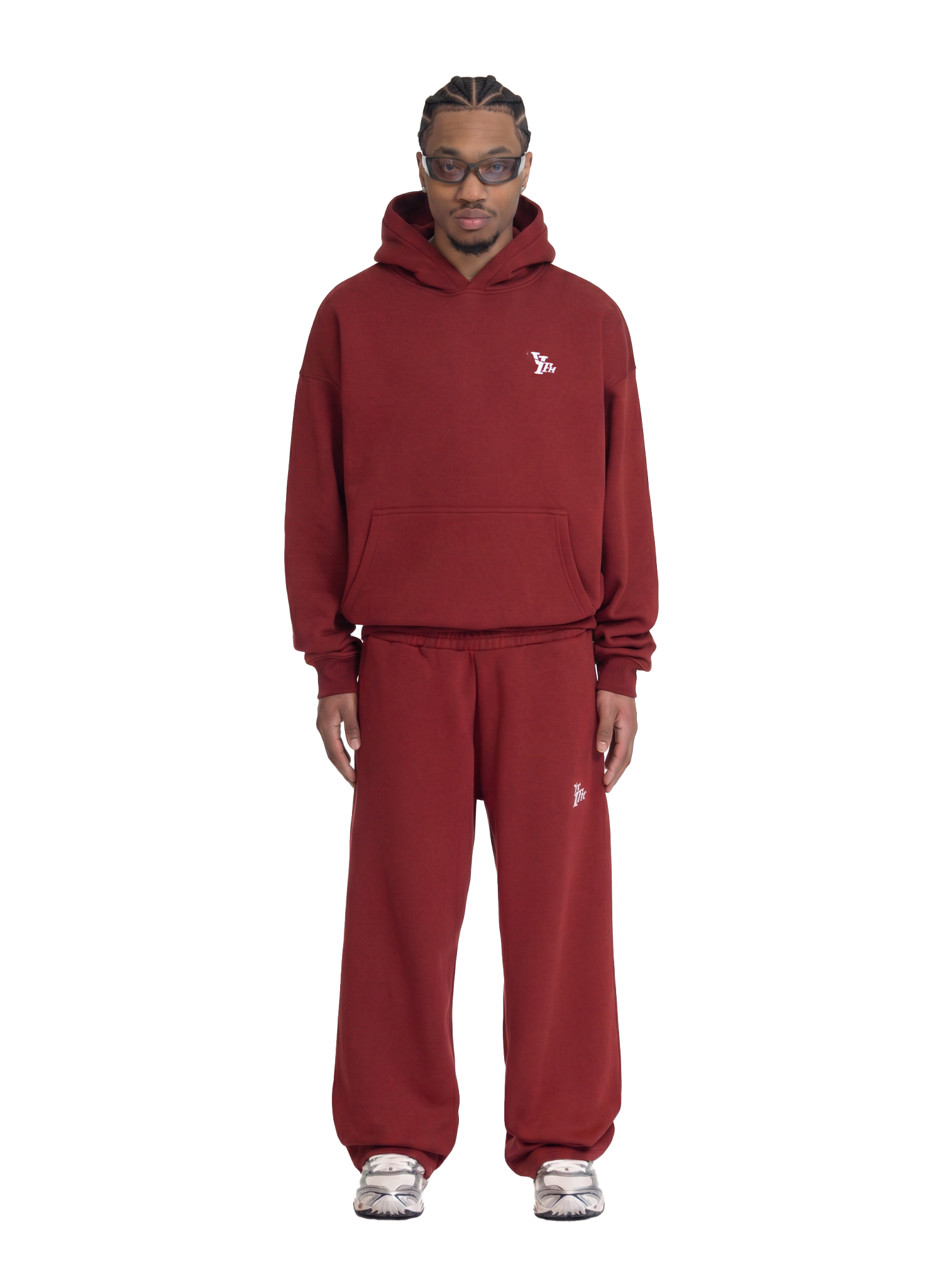 Yfm Basic Hoodie Deep Red