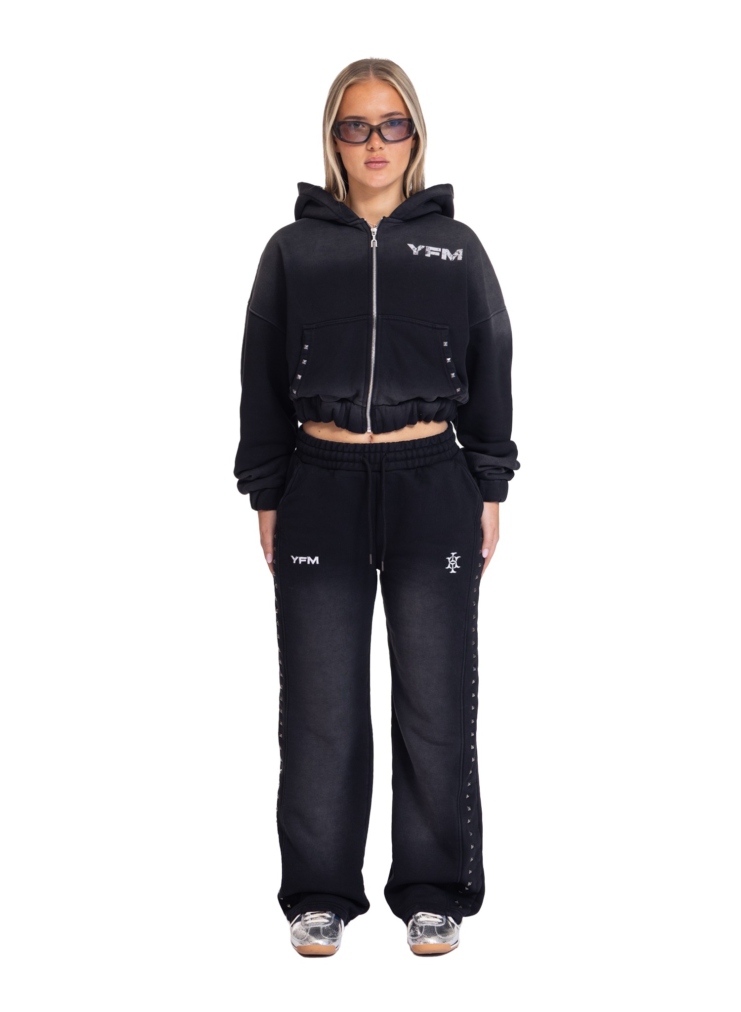 YFM Boarder Hoodie Steel Washed Women