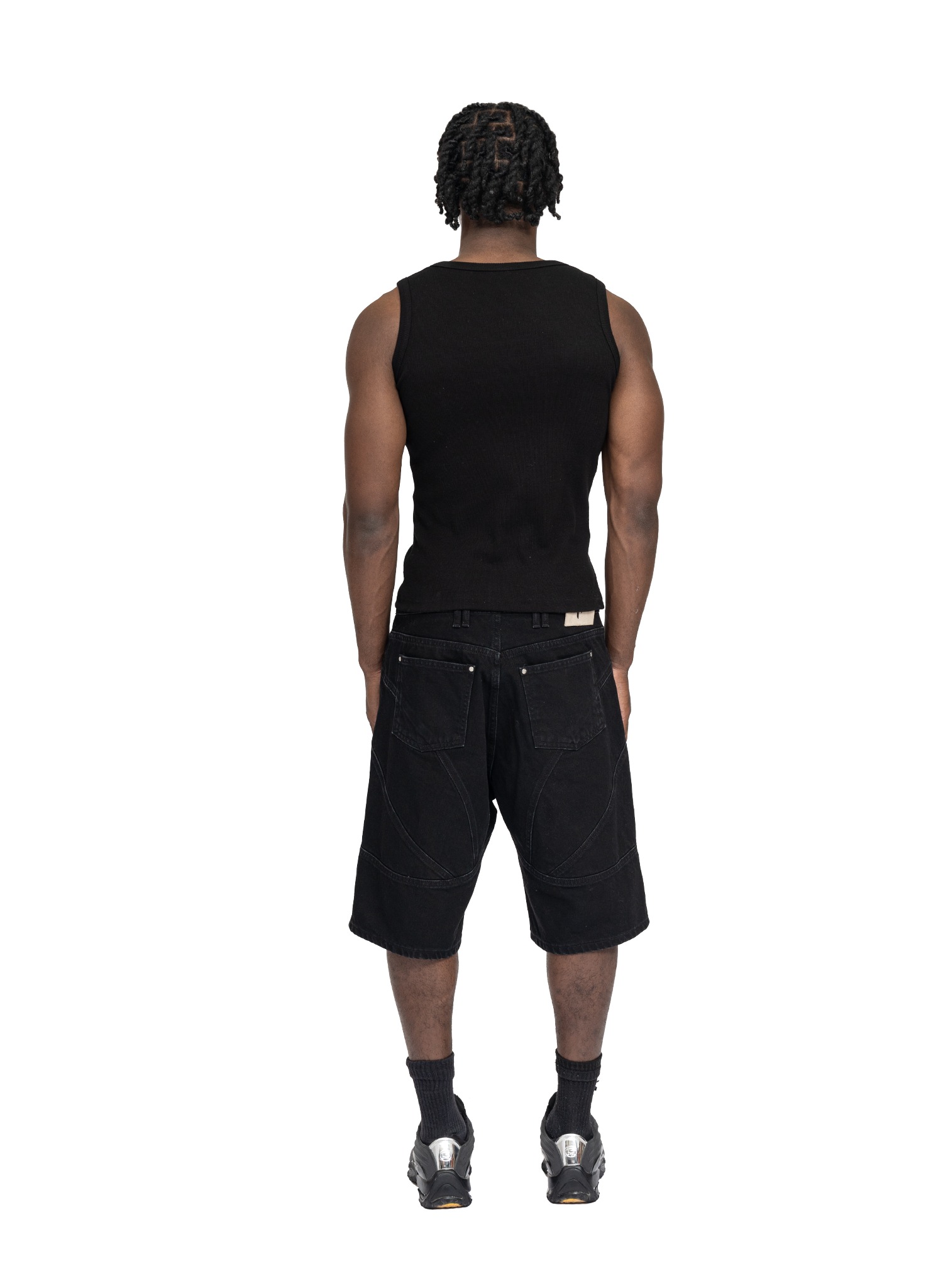 YFM Grid Tank Tops Black