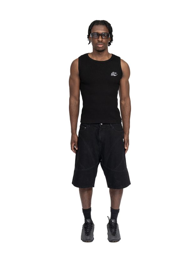 YFM Grid Tank Tops Black