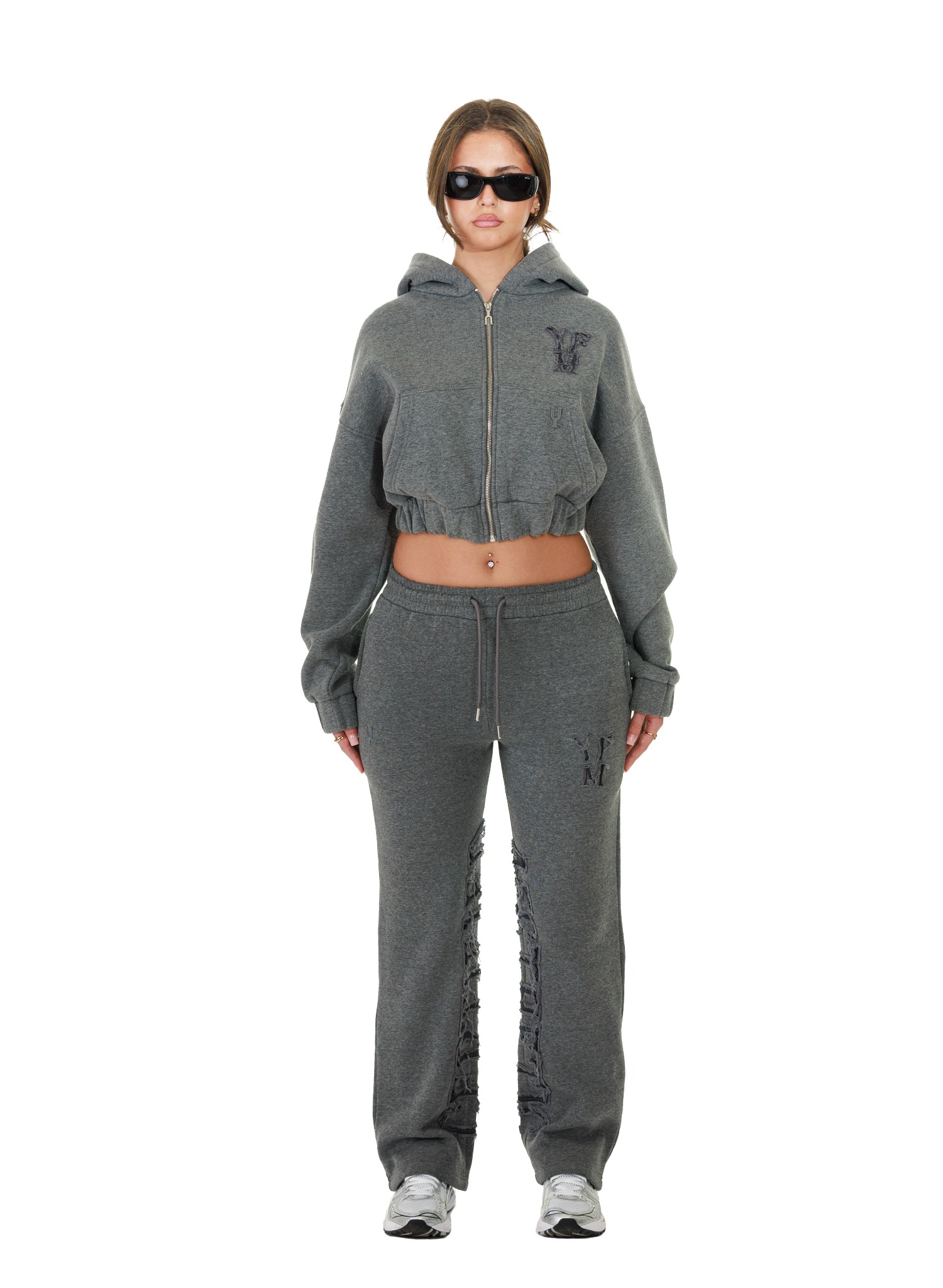 YFM Hoodie Dark Melange Women