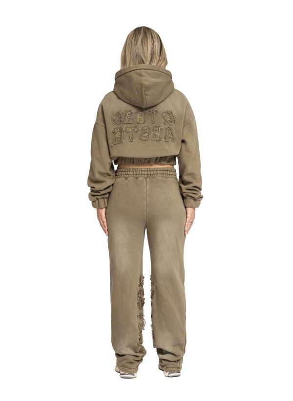 YFM Hoodie Golden Olive Wash Women