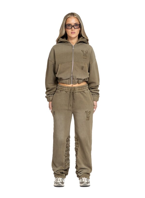 YFM Hoodie Golden Olive Wash Women