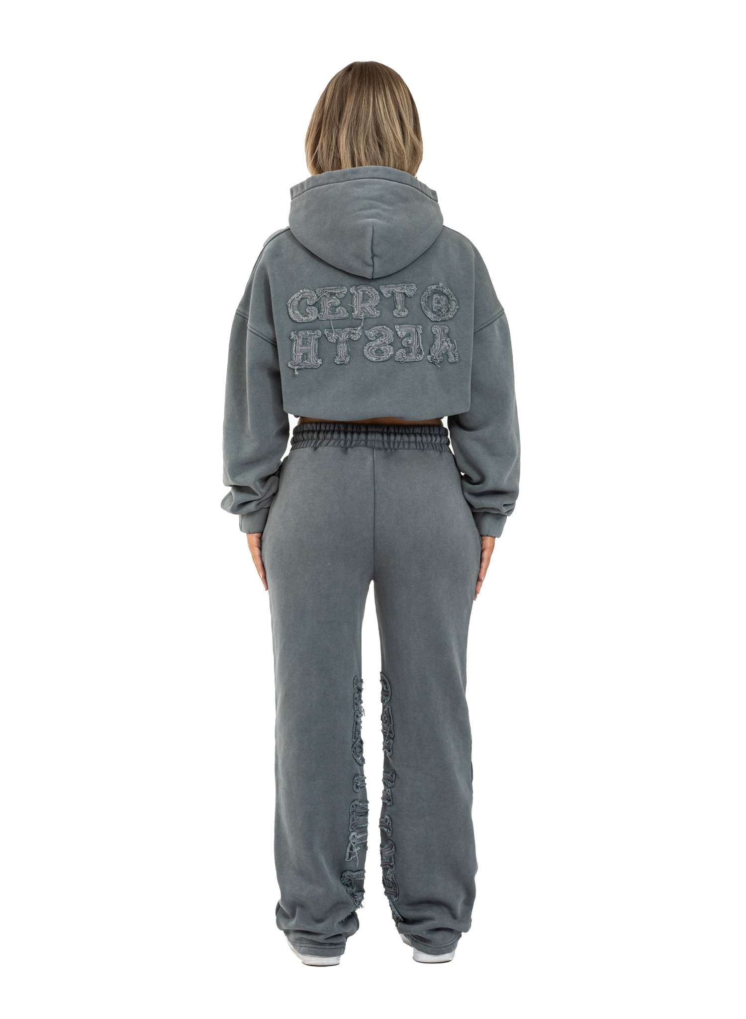 YFM Hoodie Washed Grey Women