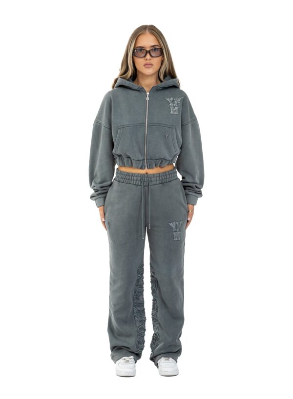 YFM Hoodie Washed Grey Women