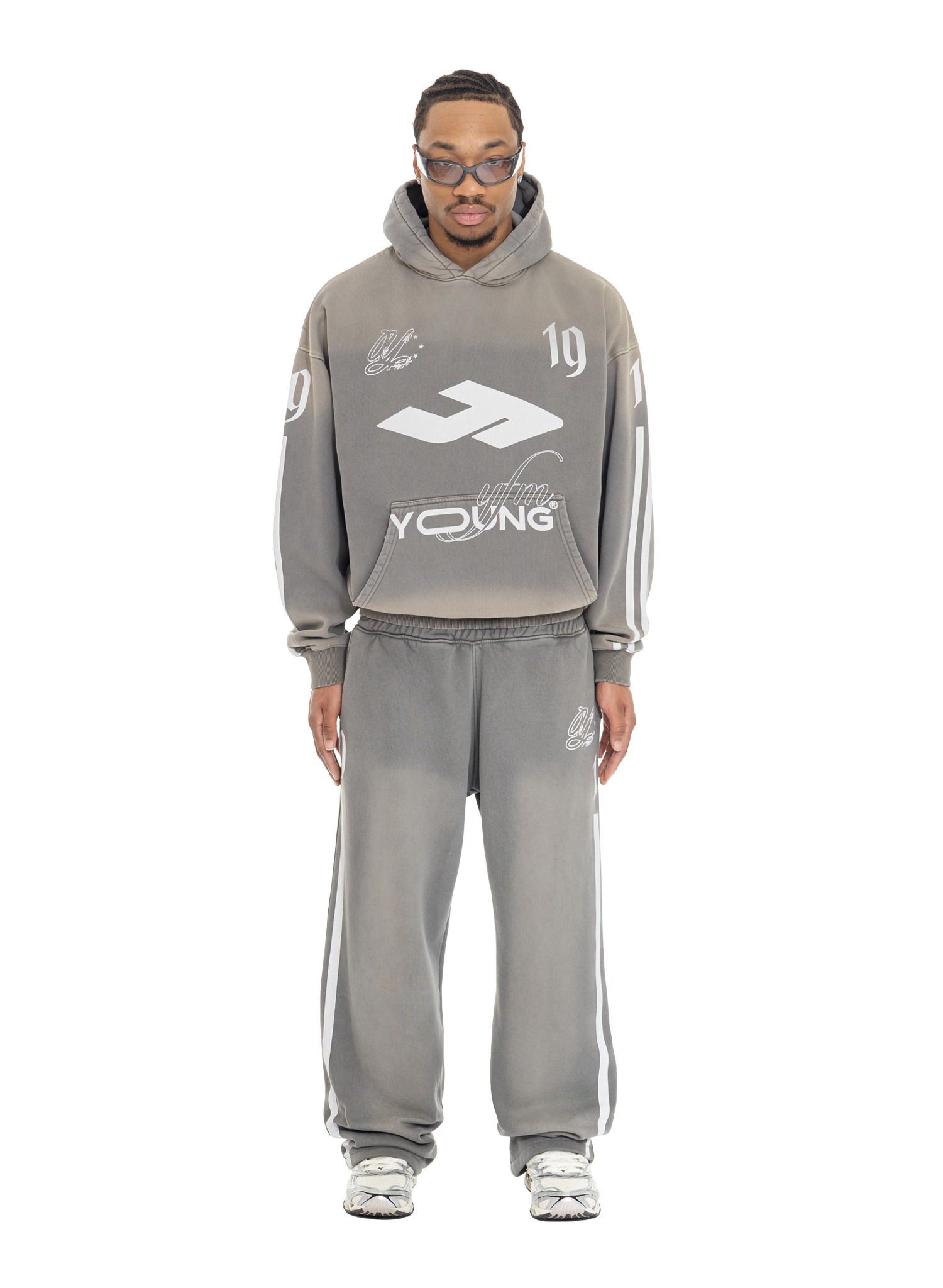YFM Jersey Tracksuit Washed Grey