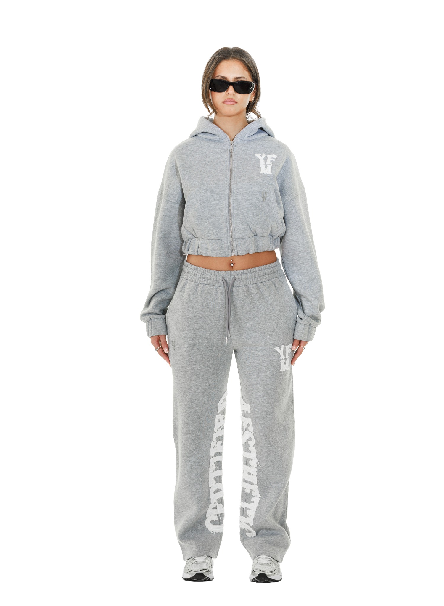 YFM Pants Grey Melange Women
