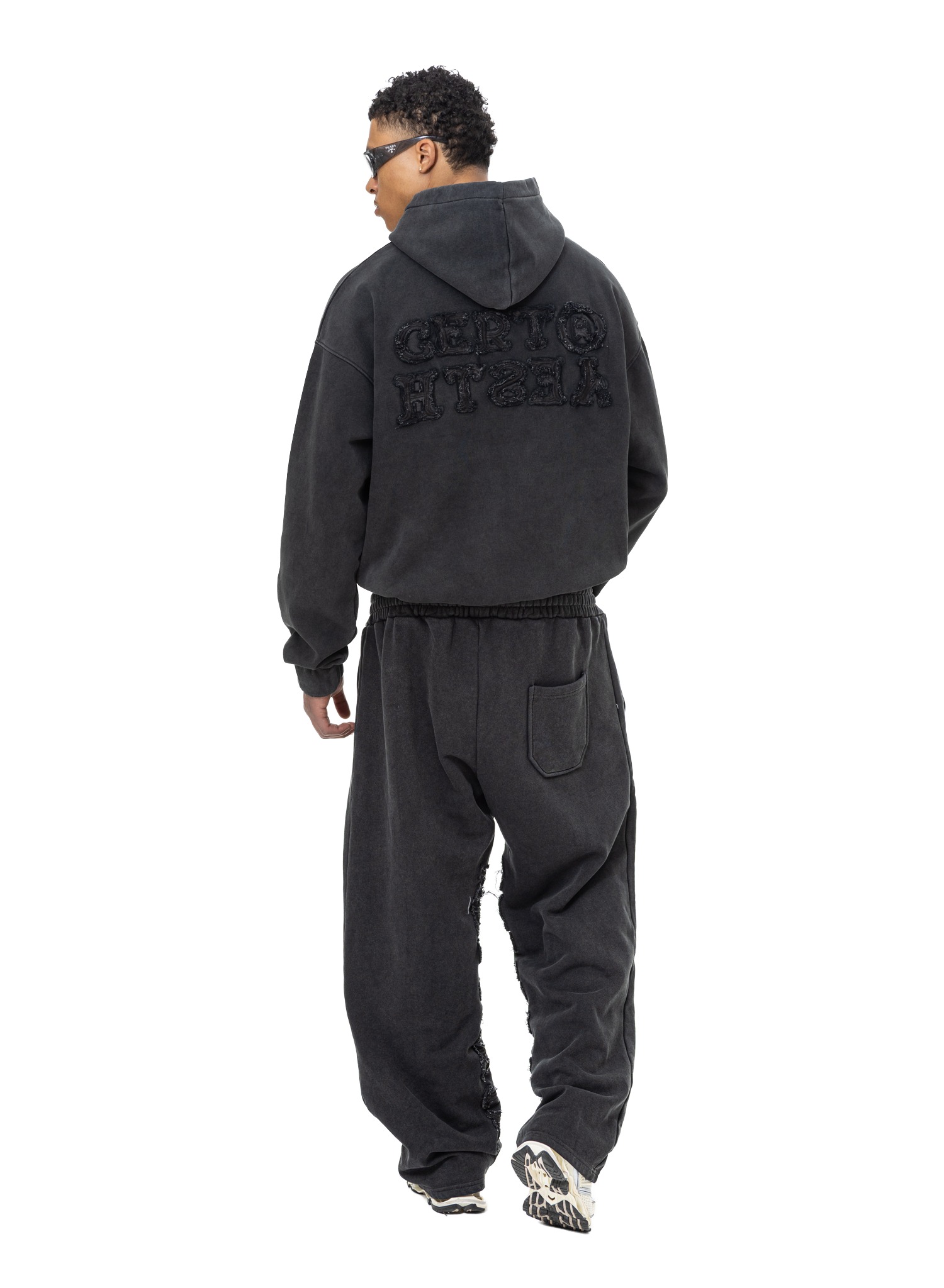 YFM Pants Washed Black
