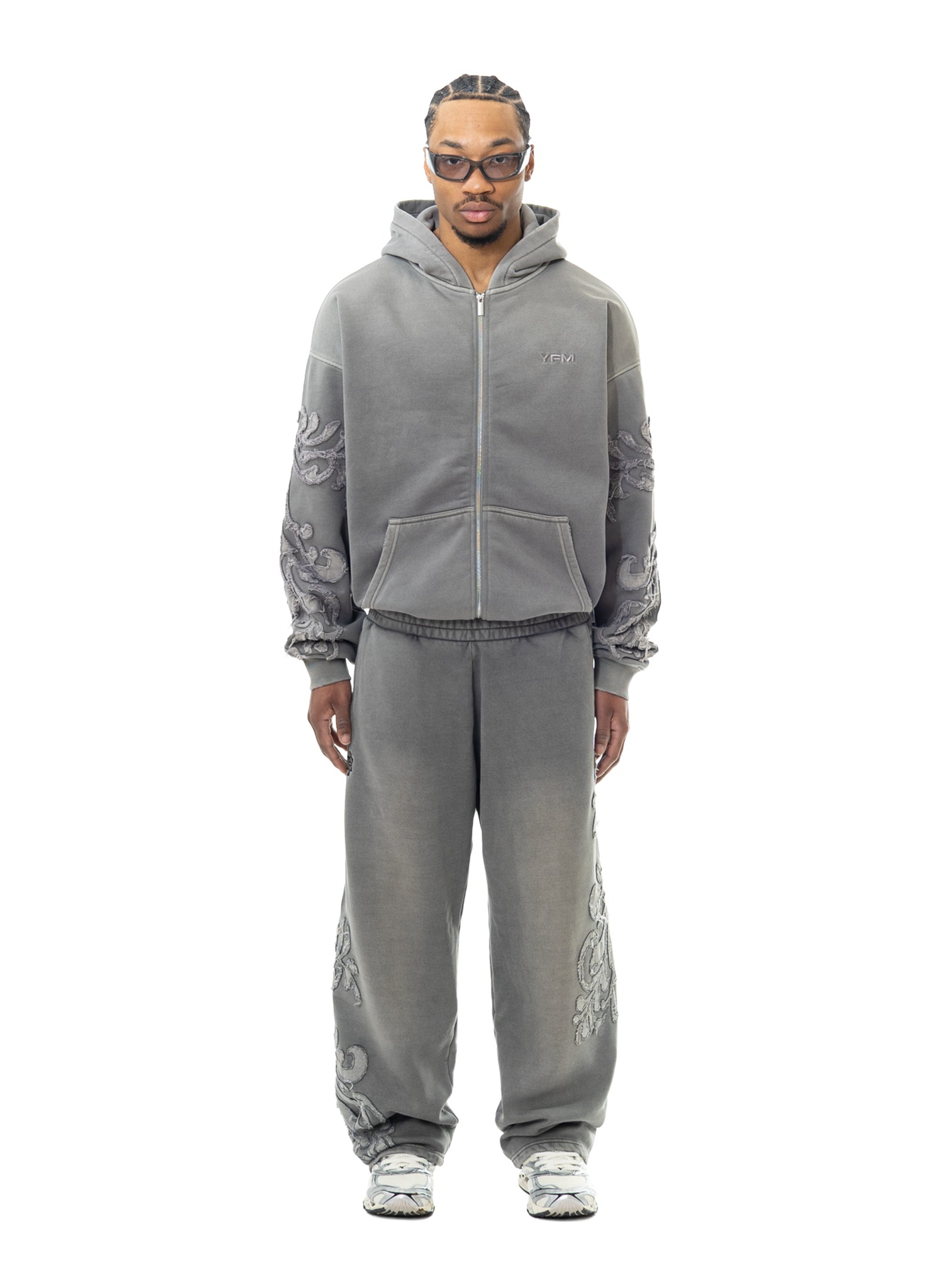 YFM Phantom Tracksuit Washed Grey