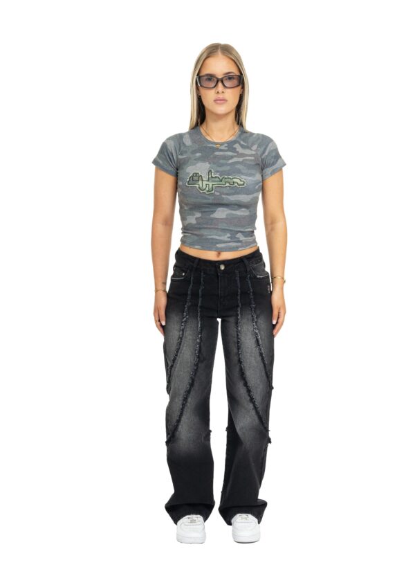 YFM Scars Denim Black Women