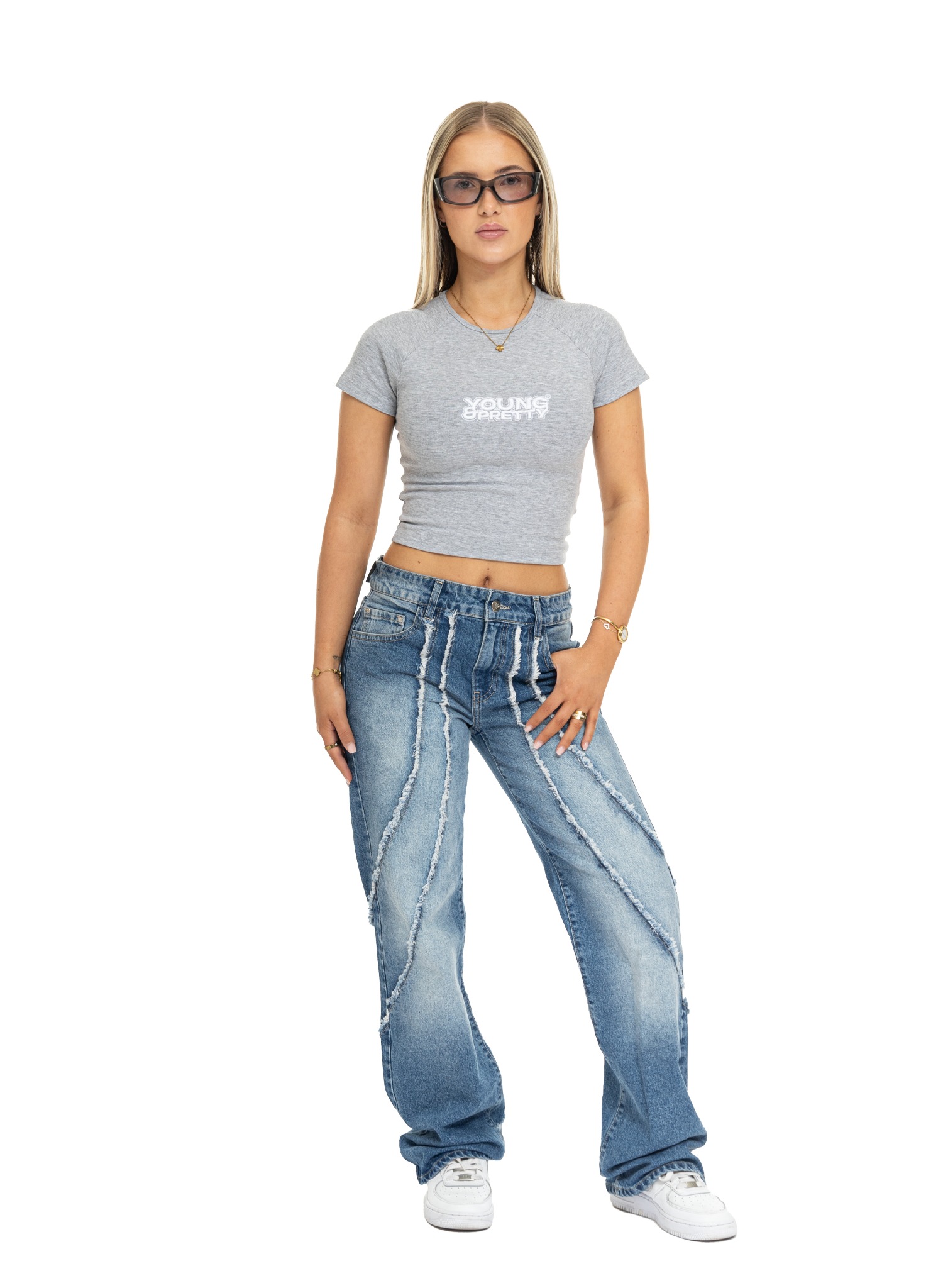 YFM Scars Denim Blue Women