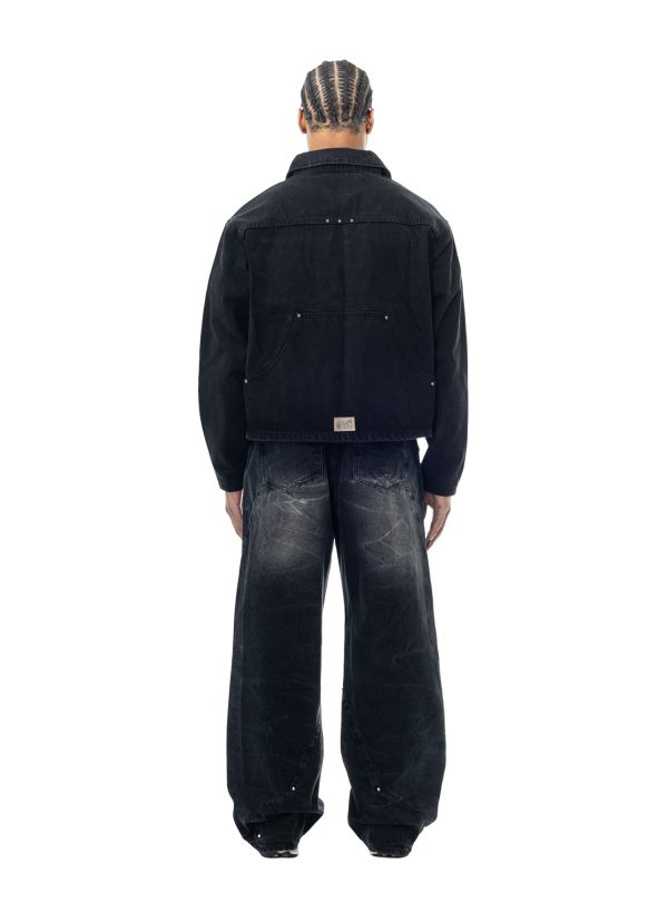 YFM Studded Denim Black