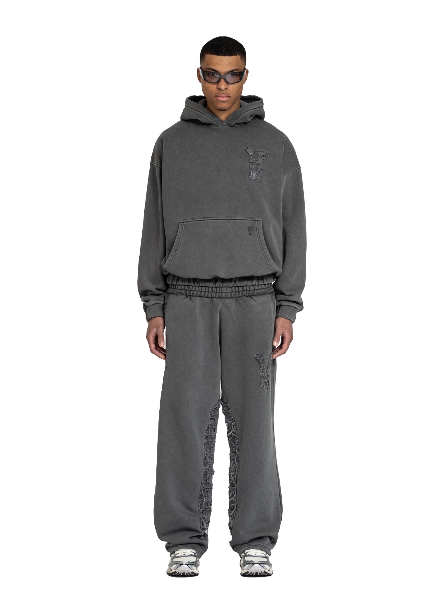 YFM Tracksuit Washed Stone Grey