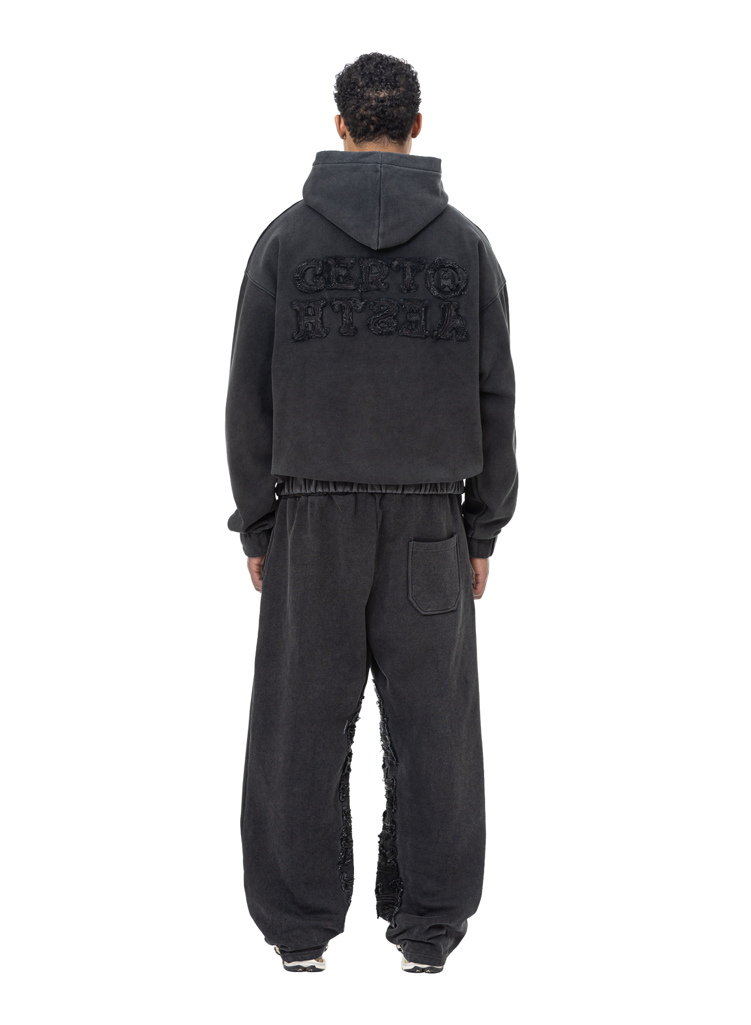 Yfm Hoodie Washed Black