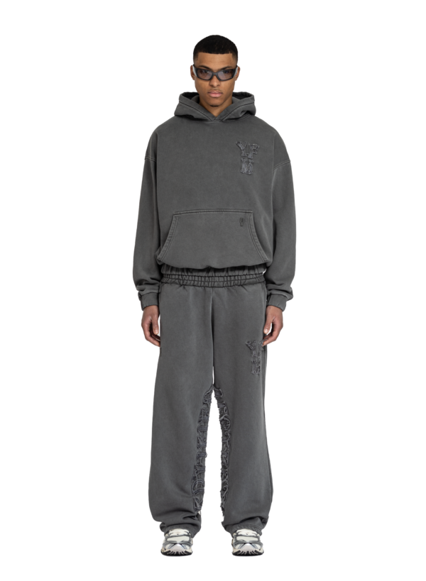 Yfm Hoodie Washed Stone Grey