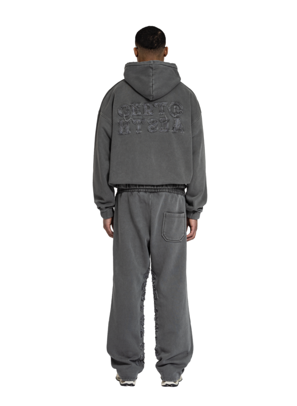Yfm Hoodie Washed Stone Grey