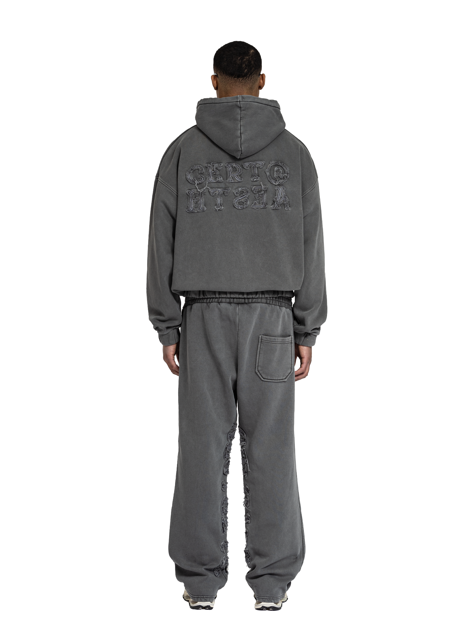 Yfm Hoodie Washed Stone Grey