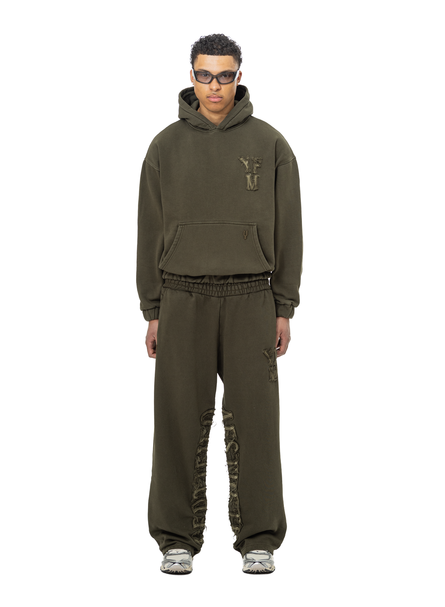Yfm Hoodie Washed Olive